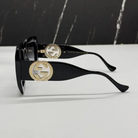 NEW GUCCI GG1022S 001 BLACK WOMEN SUNGLASSES - Picture 8 of 14